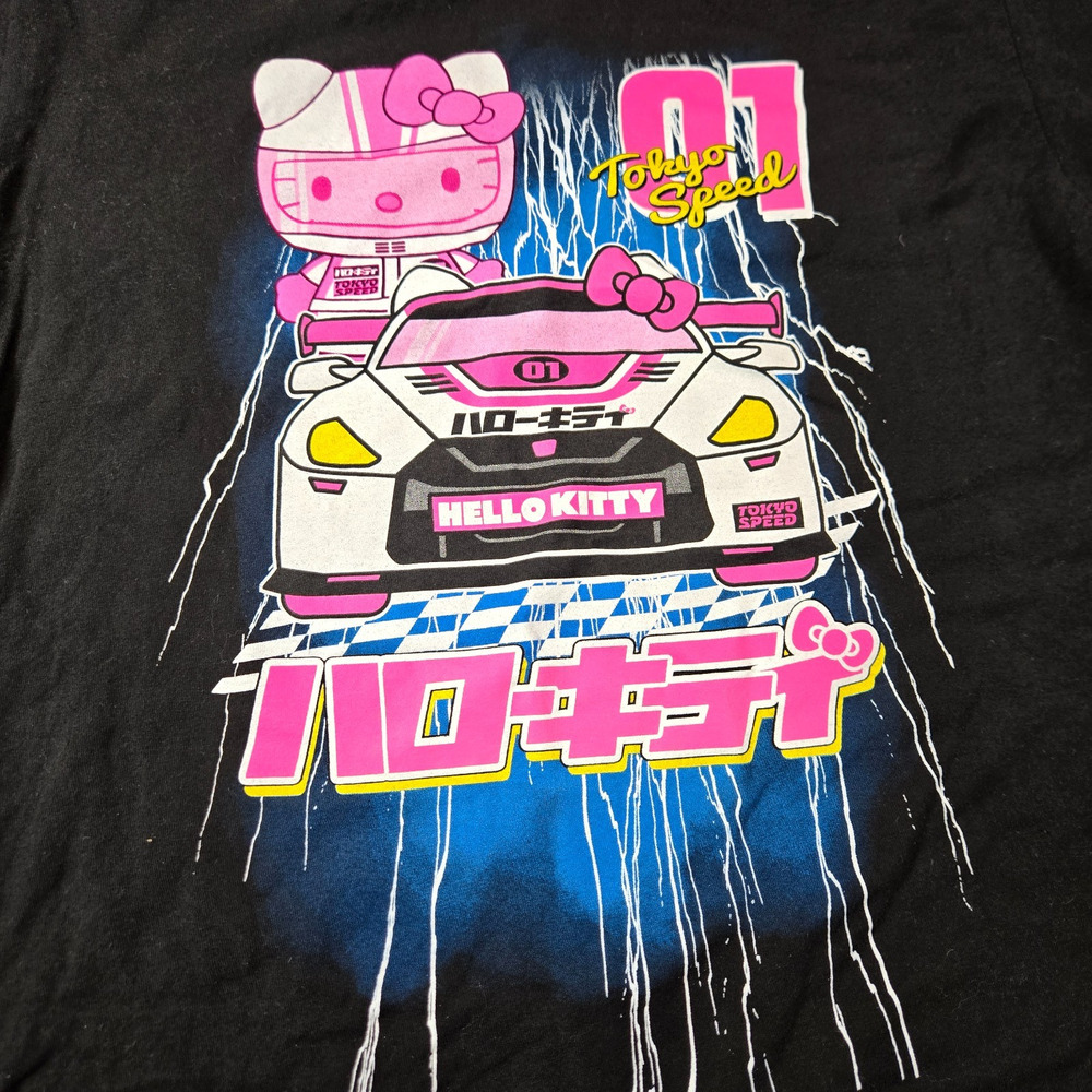 Hello Kitty Youth M 38/40 Tokyo Speed 01 Japan Racing Graphic T Shirt - Picture 2 of 6